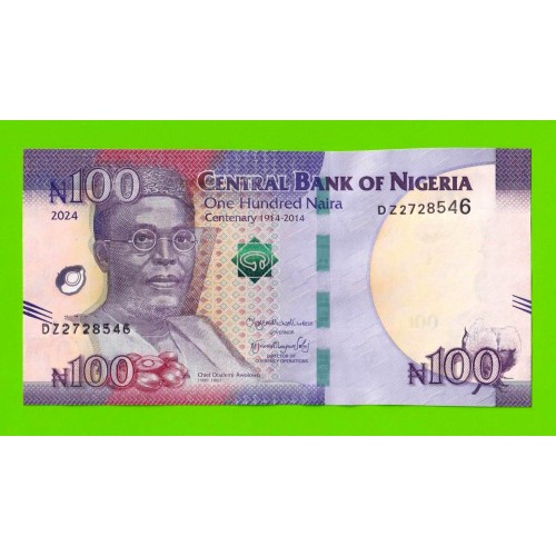 Нигерия - 100 найра - 2024 (DZ) - UNC!!!