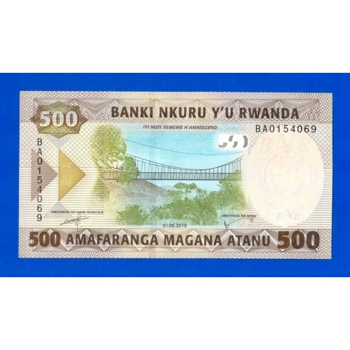 Руанда - 500 франков - 2019 - UNC!!!