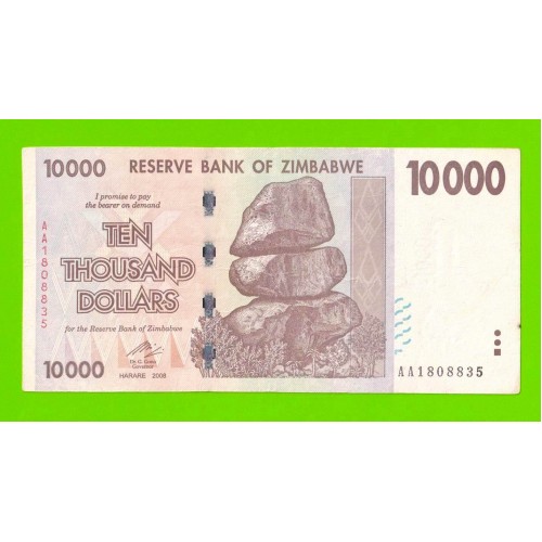 Зимбабве - 10000 долларов - 2008 (AA)