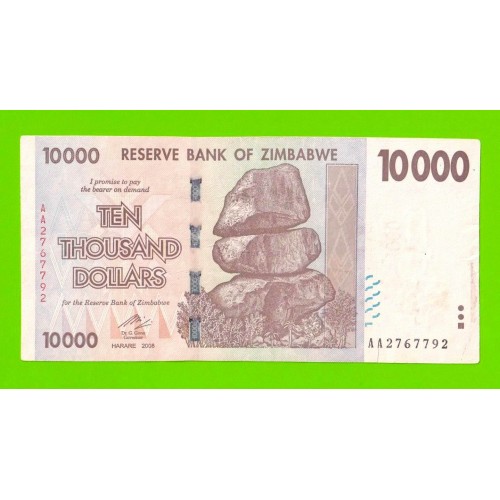 Зимбабве - 10000 долларов - 2008 (AA)