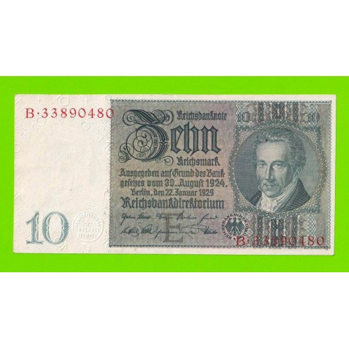 Германия - 10 марок - 1929 - XF+!!!