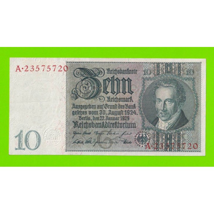 Германия - 10 марок - 1929 - XF!!!