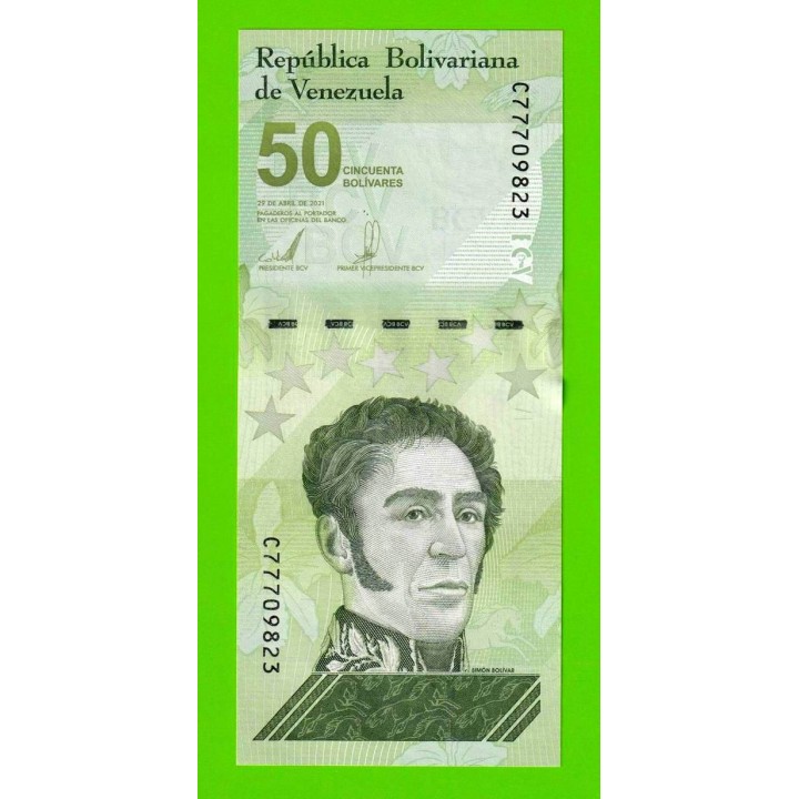 Венесуэла - 50 боливаров - 2021 - UNC!!!