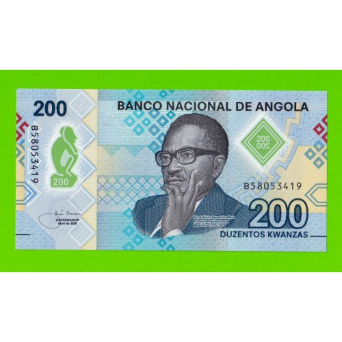 Ангола - 200 кванза - 2020 (B) - Полимер - UNC!!!