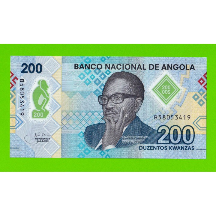 Ангола - 200 кванза - 2020 (B) - Полимер - UNC!!!