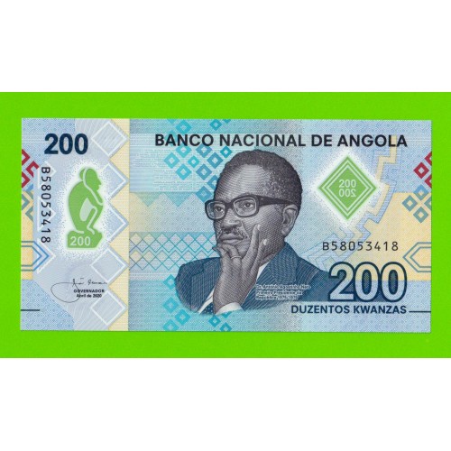 Ангола - 200 кванза - 2020 (B) - Полимер - UNC!!!