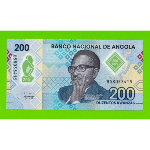 Ангола - 200 кванза - 2020 (B) - Полимер - UNC!!!