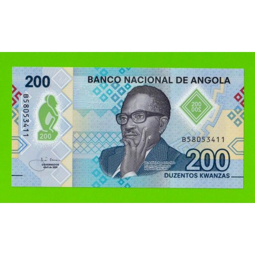 Ангола - 200 кванза - 2020 (B) - Полимер - UNC!!!