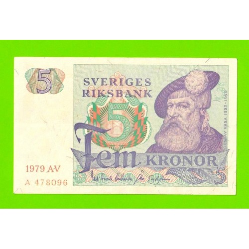 Швеция - 5 крон - 1979 - XF!!!