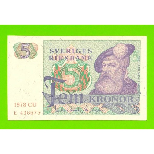 Швеция - 5 крон - 1978 - XF+!!!