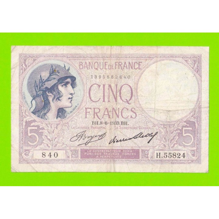 Франция - 5 франков - 1933