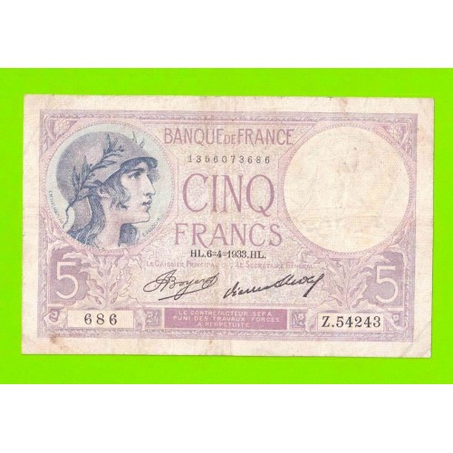 Франция - 5 франков - 1933
