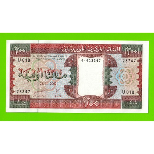 Мавритания - 200 угий - 2002 - UNC!!!
