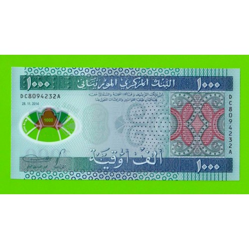 Мавритания - 1000 угий - 2014 - Полимер - UNC!!!