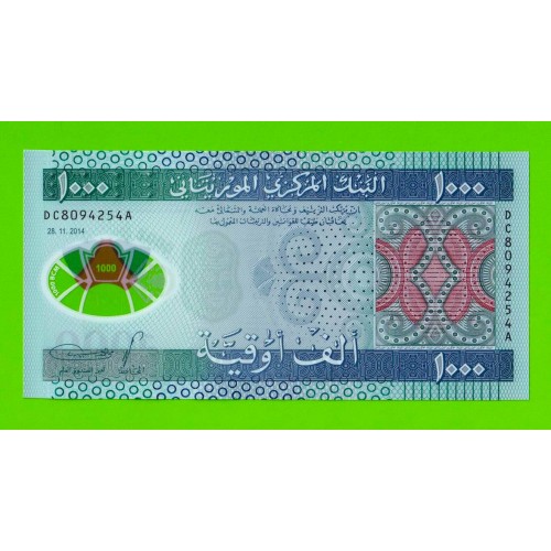 Мавритания - 1000 угий - 2014 - Полимер - UNC!!!