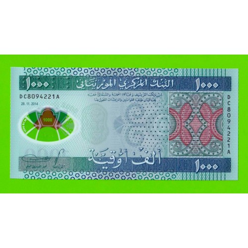 Мавритания - 1000 угий - 2014 - Полимер - UNC!!!