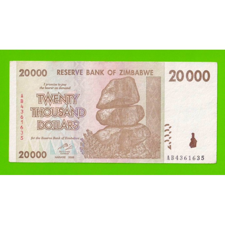 Зимбабве - 20000 долларов - 2008 (AB)