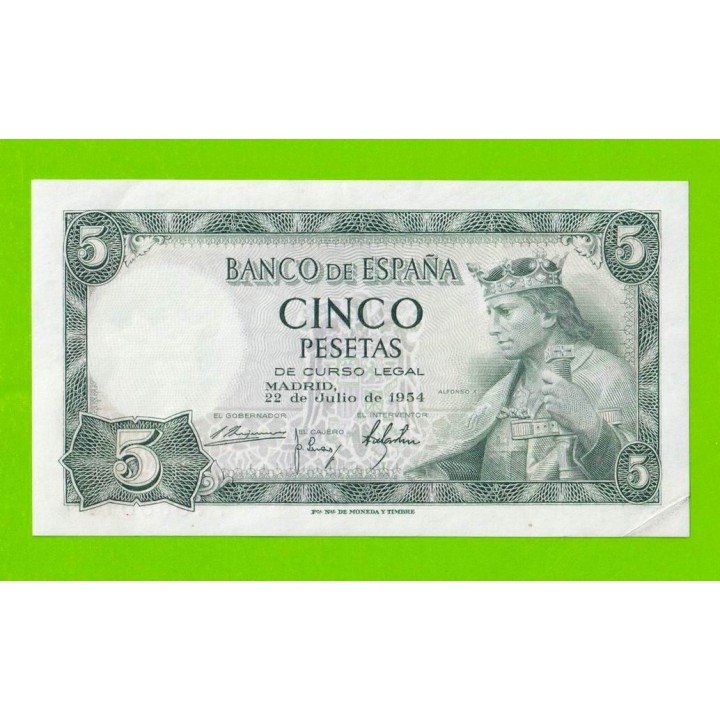 Испания - 5 песет - 1954 - aUNC-!!!