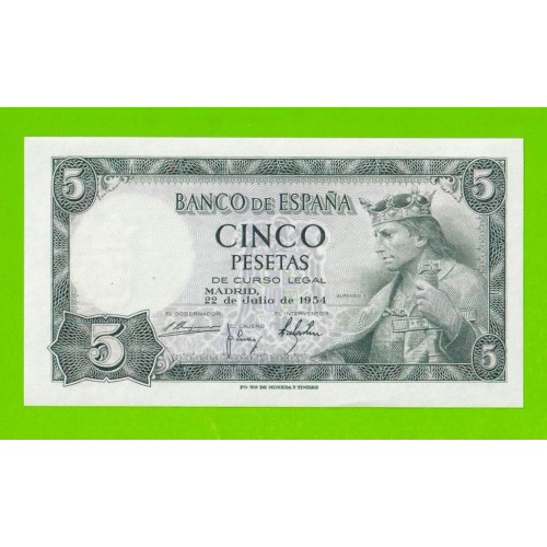 Испания - 5 песет - 1954 - UNC-!!!