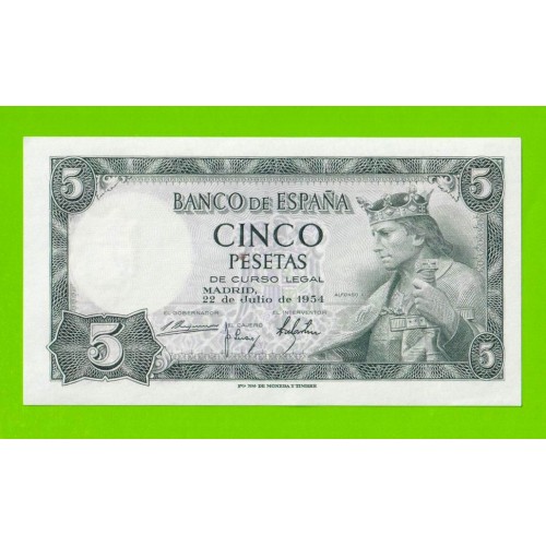 Испания - 5 песет - 1954 - UNC-!!!