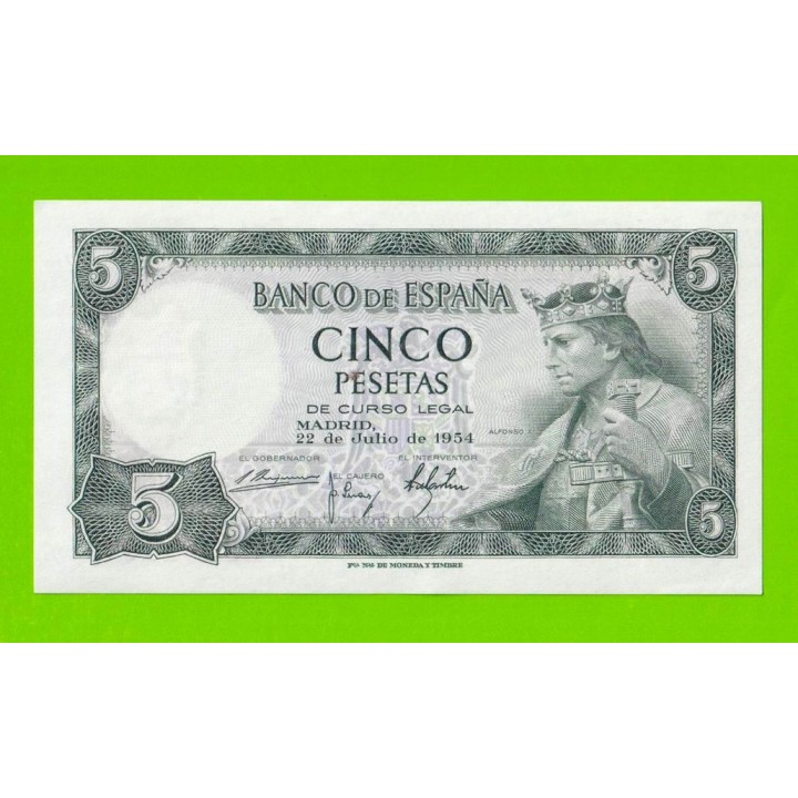 Испания - 5 песет - 1954 - UNC-!!!