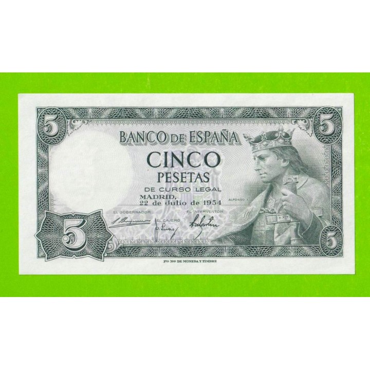 Испания - 5 песет - 1954 - UNC!!!