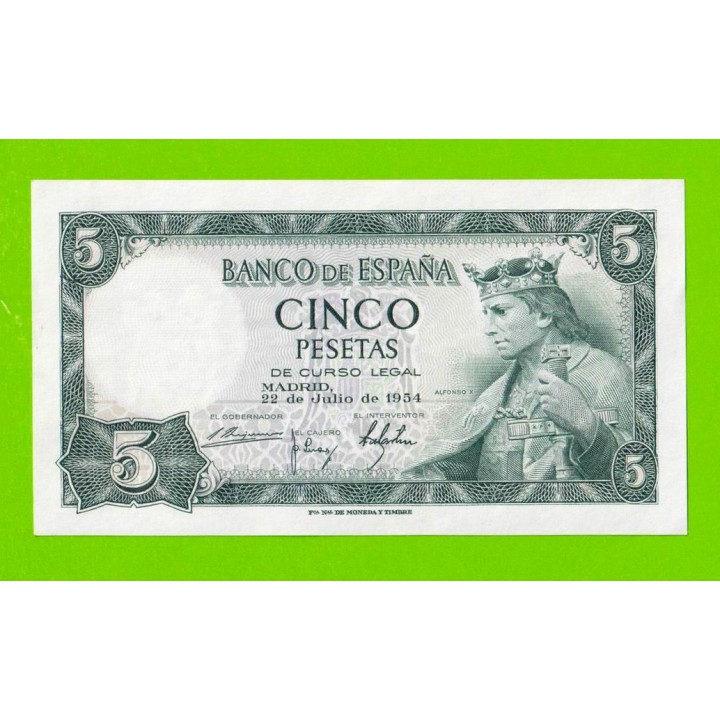 Испания - 5 песет - 1954 - aUNC!!!