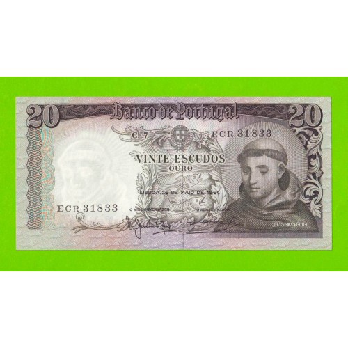 Португалия - 20 эскудо - 1964 - aUNC-!!!