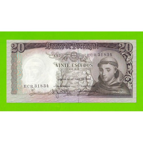 Португалия - 20 эскудо - 1964 - aUNC-!!!