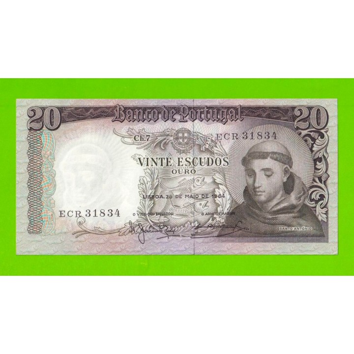 Португалия - 20 эскудо - 1964 - aUNC-!!!