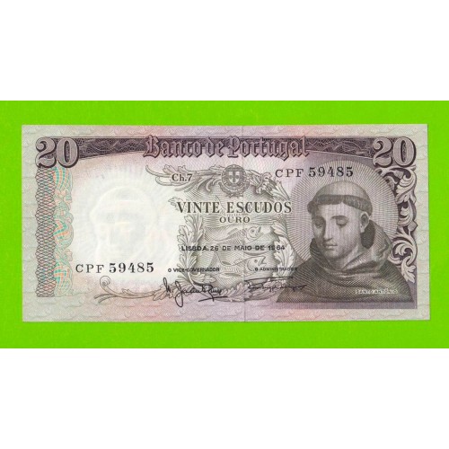 Португалия - 20 эскудо - 1964 - aUNC!!!