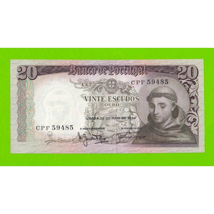 Португалия - 20 эскудо - 1964 - aUNC!!!
