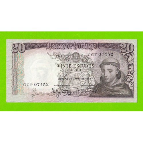 Португалия - 20 эскудо - 1964 - XF+++!!!