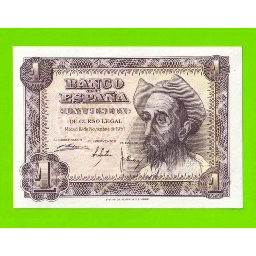 Испания - 1 песета - 1951 (серия F) - aUNC!!!
