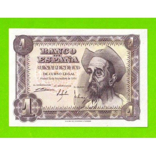 Испания - 1 песета - 1951 (серия F) - aUNC!!!