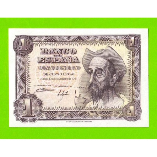 Испания - 1 песета - 1951 (серия F) - aUNC!!!