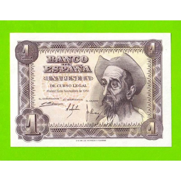 Испания - 1 песета - 1951 (серия F) - aUNC!!!