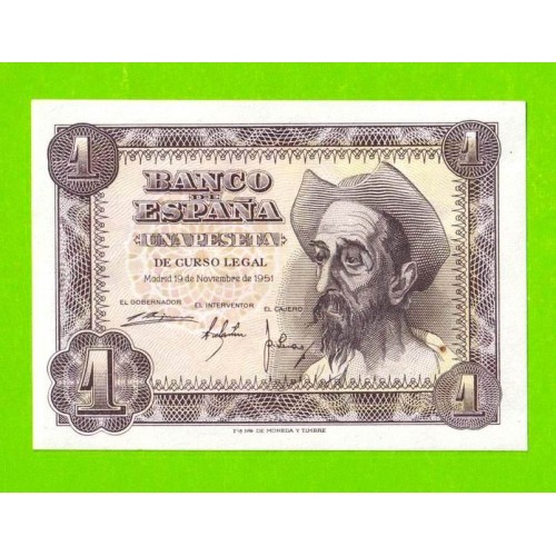 Испания - 1 песета - 1951 (серия F) - aUNC!!!