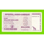 Зимбабве - 5000000000 / 5 миллиардов долларов - 2008 (AB)