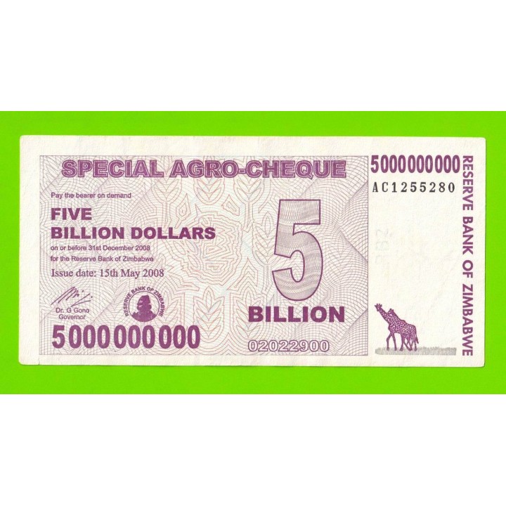 Зимбабве - 5000000000 / 5 миллиардов долларов - 2008 (AC)
