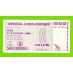 Зимбабве - 5000000000 / 5 миллиардов долларов - 2008 (AD)