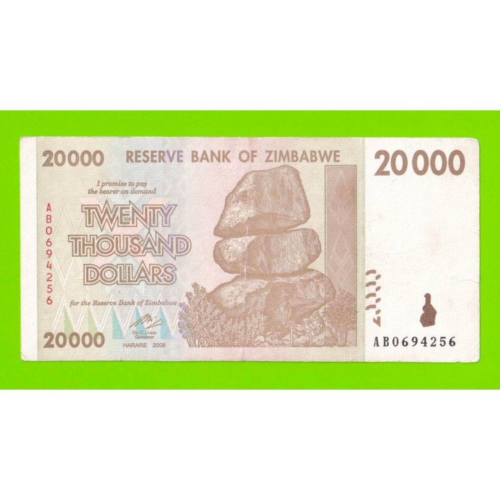 Зимбабве - 20000 долларов - 2008 (AB)