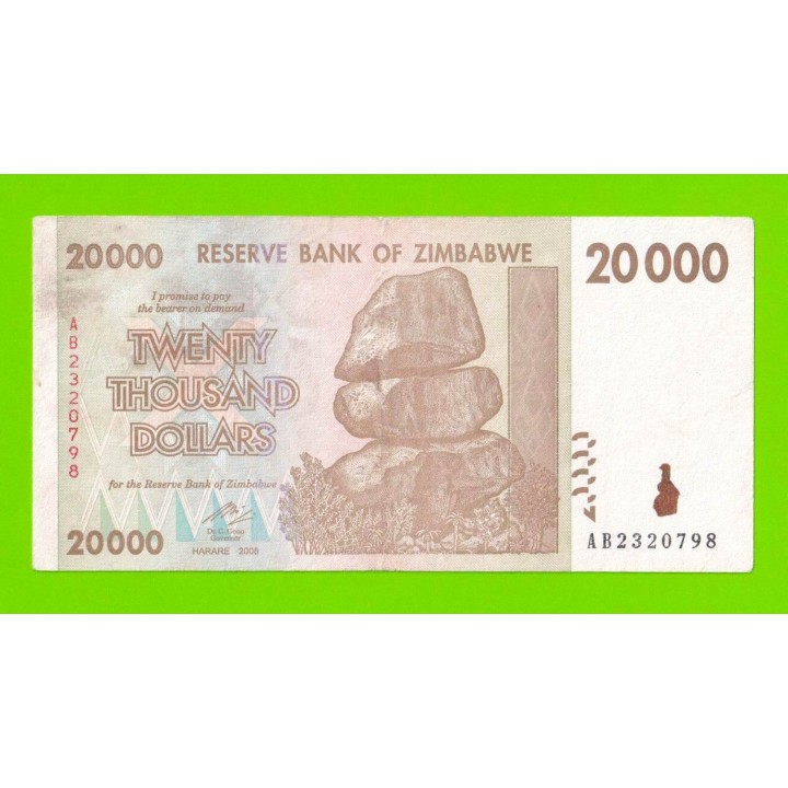 Зимбабве - 20000 долларов - 2008 (AB)
