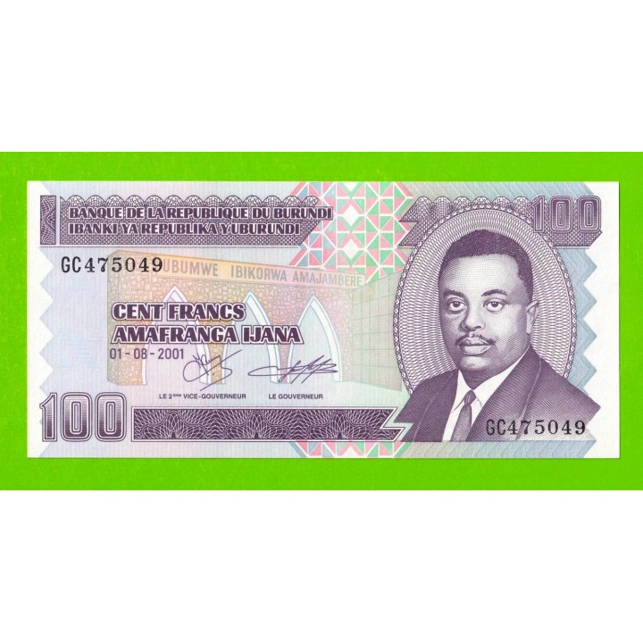 Бурунди - 100 франков - 2001 - UNC!!!