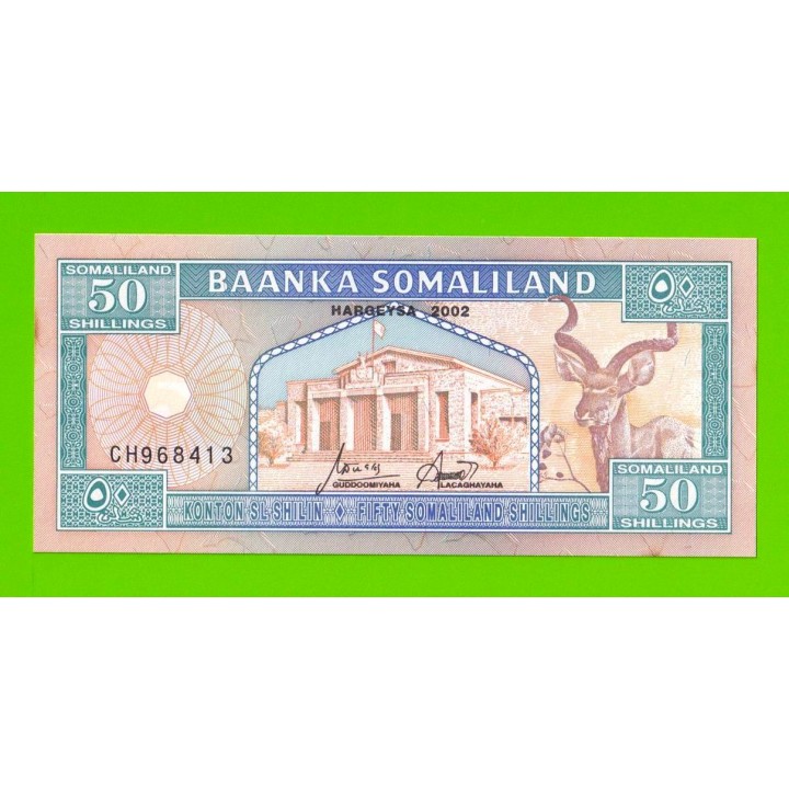 Сомалиленд - 50 шиллингов - 2002 - пятна - aUNC!!!
