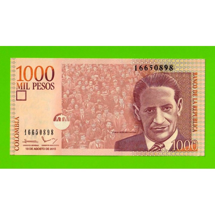 Колумбия - 1000 песо - 2015 - UNC!!!