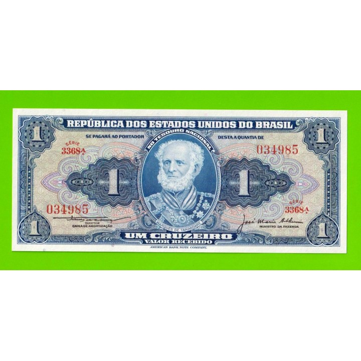 Бразилия - 1 крузейро - 1954 - UNC!!!