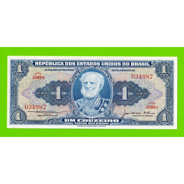 Бразилия - 1 крузейро - 1954 - UNC!!!