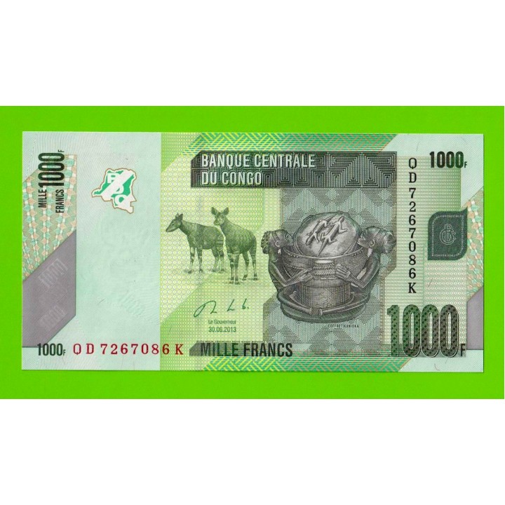 Конго - 1000 франков - 2013 - UNC!!!