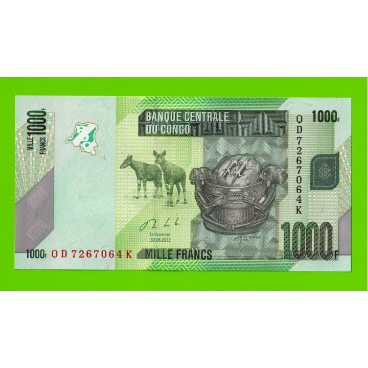 Конго - 1000 франков - 2013 - UNC!!!